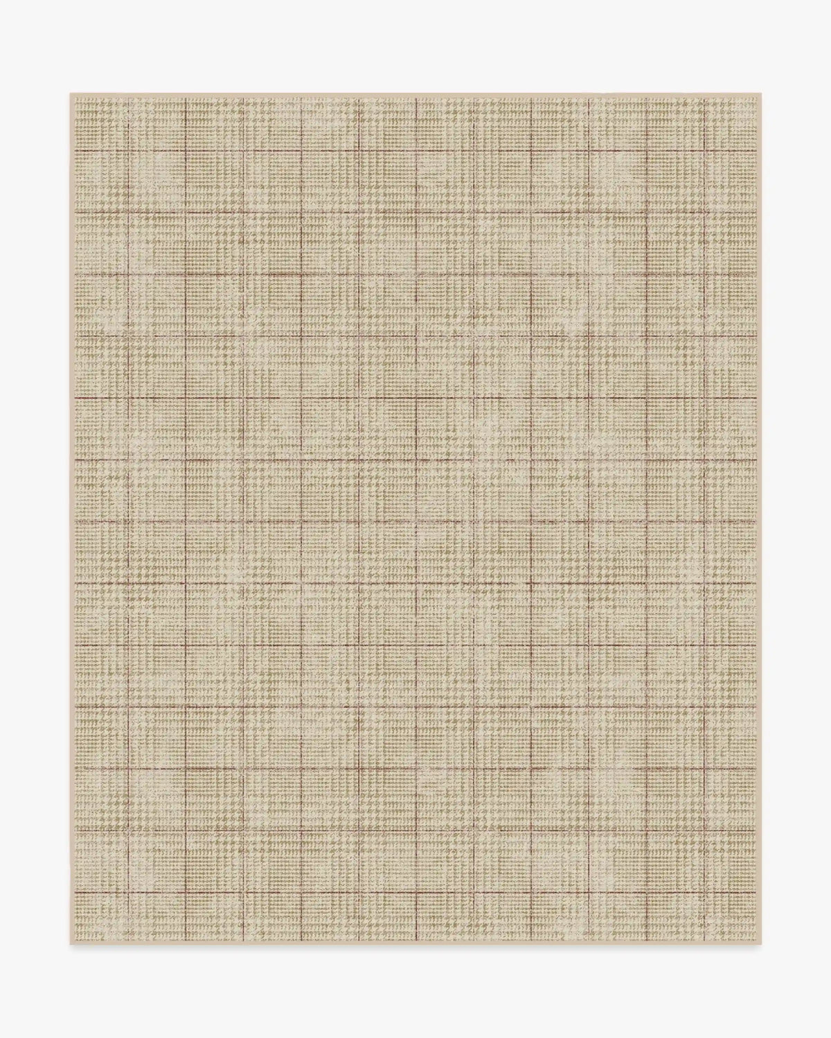 Glen Plaid Camel & Burgundy Rug