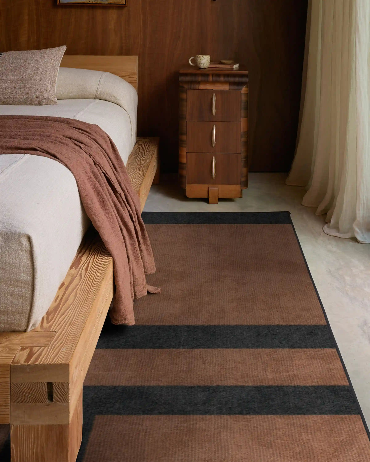 Aldo Brown & Black Rug by The Local Project