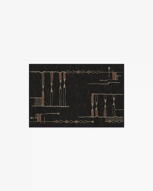 Nisa Ink Black Rug by Architectural Digest