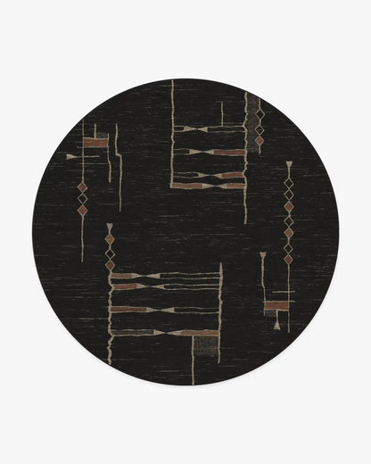 Nisa Ink Black Rug by Architectural Digest