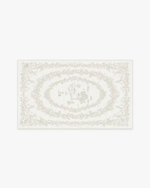 Bashful Bunny Toile Ivory Rug