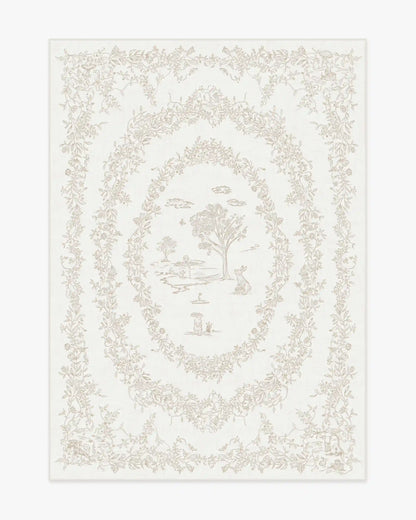 Bashful Bunny Toile Ivory Rug