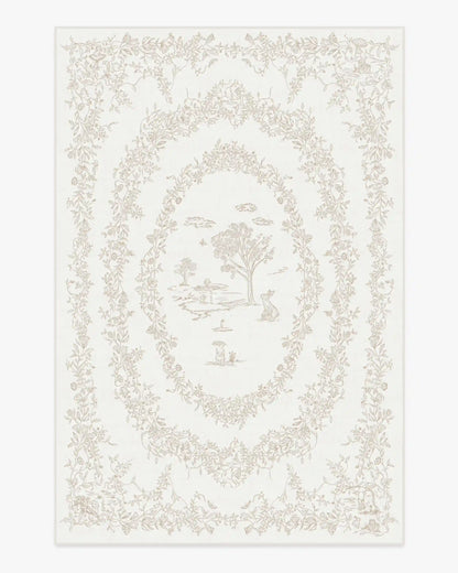 Bashful Bunny Toile Ivory Rug
