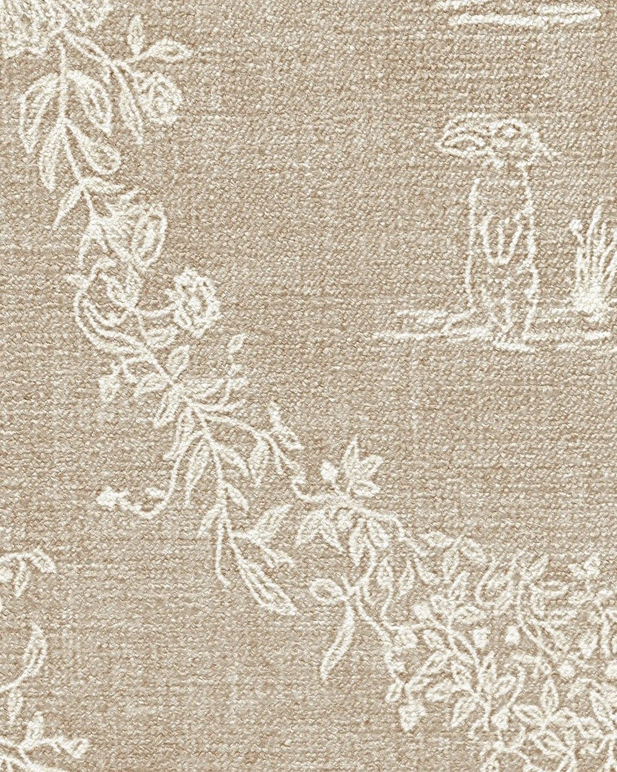 Bashful Bunny Toile Natural Rug