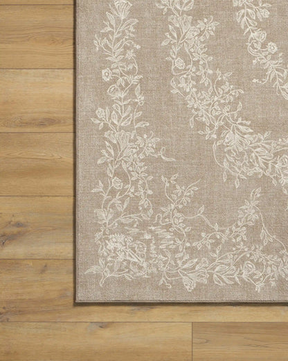 Bashful Bunny Toile Natural Rug