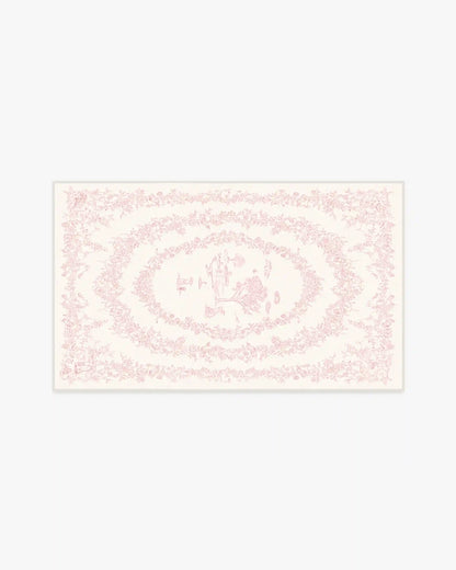 Bashful Bunny Toile Pink Rug