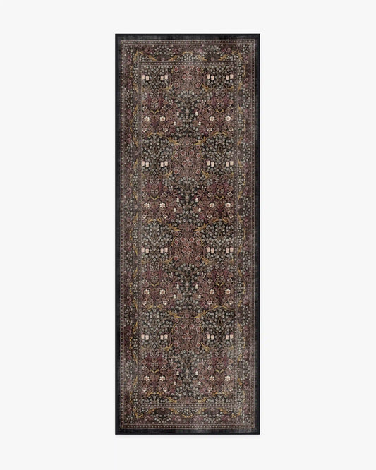Blackthorn Charcoal & Amber Rug by Morris & Co.