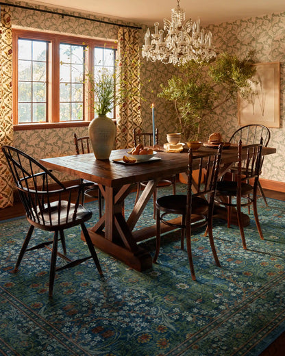 Blackthorn Navy Rug by Morris & Co.