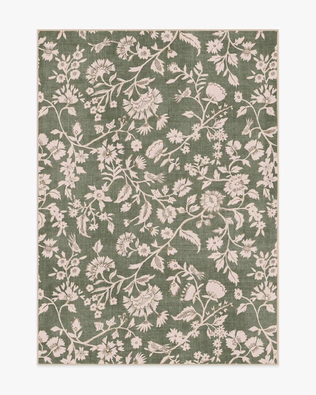 Brenna Olive Green & Cream Rug