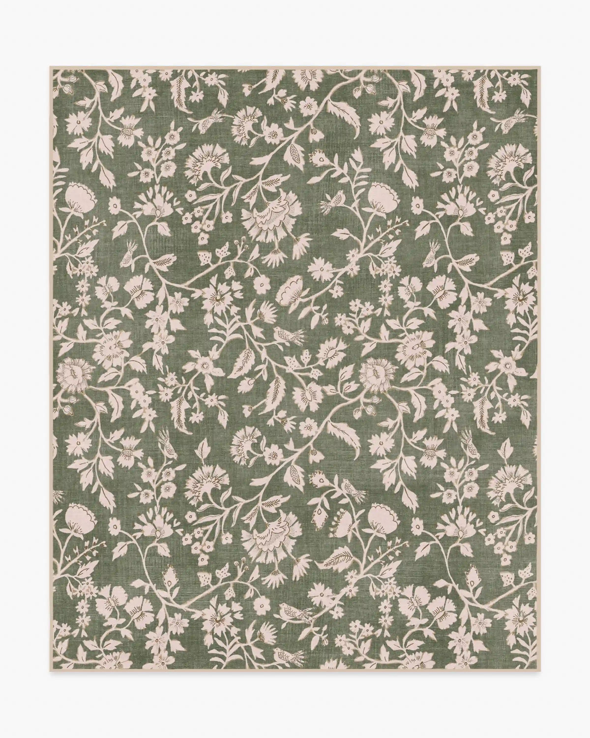 Brenna Olive Green & Cream Rug