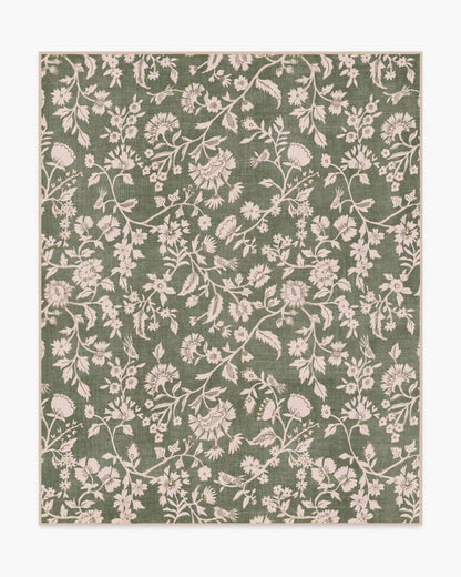 Brenna Olive Green & Cream Rug