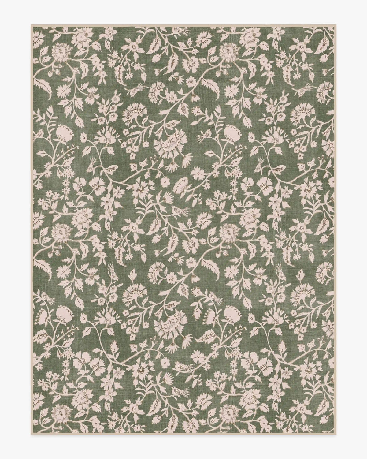 Brenna Olive Green & Cream Rug