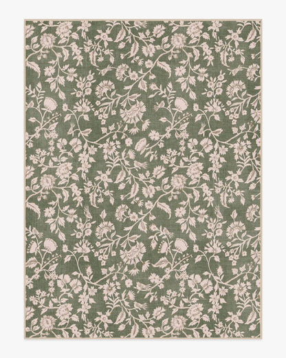 Brenna Olive Green & Cream Rug