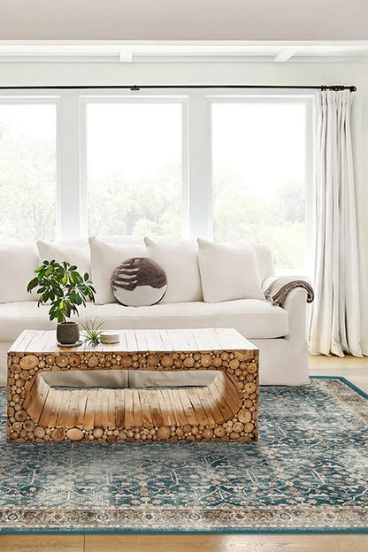 Celestine Teal Blue Rug
