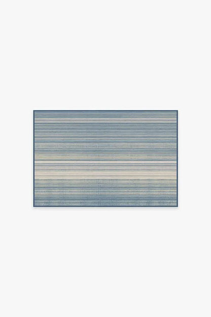 Coastal Linear Stripe Slate Rug