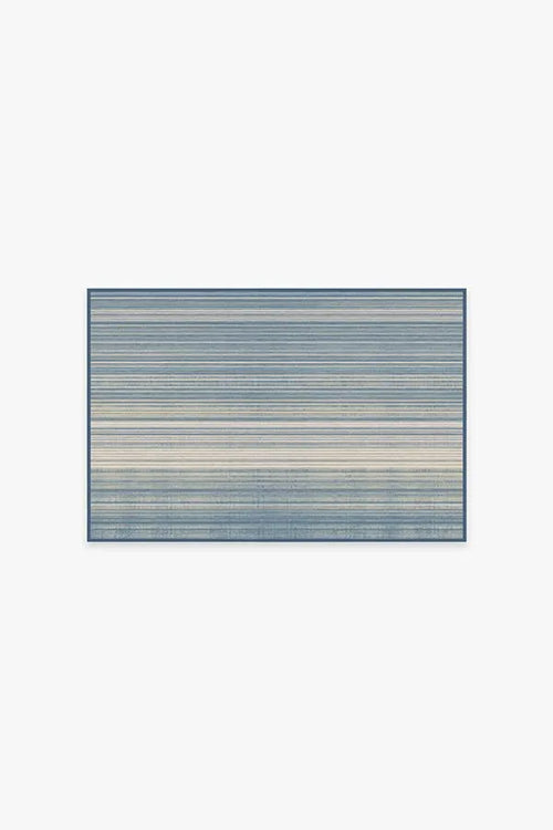 Coastal Linear Stripe Slate Rug