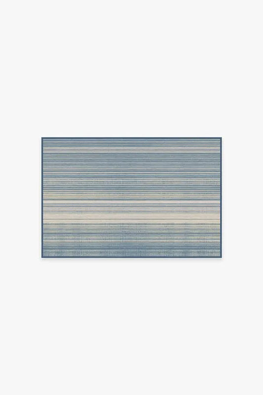 Coastal Linear Stripe Slate Rug