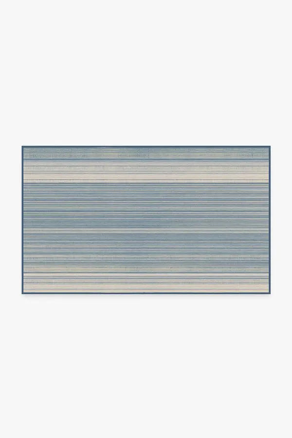 Coastal Linear Stripe Slate Rug