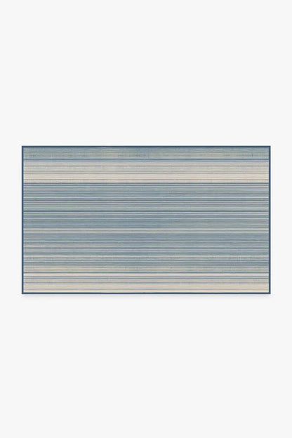 Coastal Linear Stripe Slate Rug