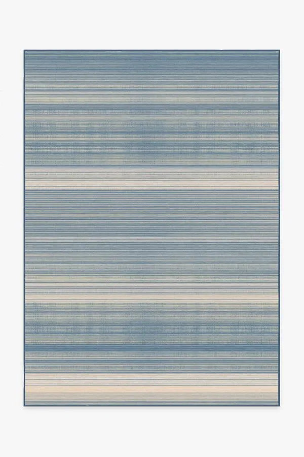 Coastal Linear Stripe Slate Rug