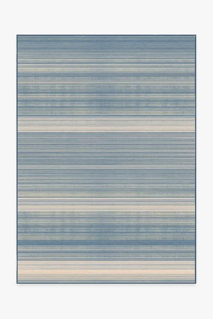 Coastal Linear Stripe Slate Rug