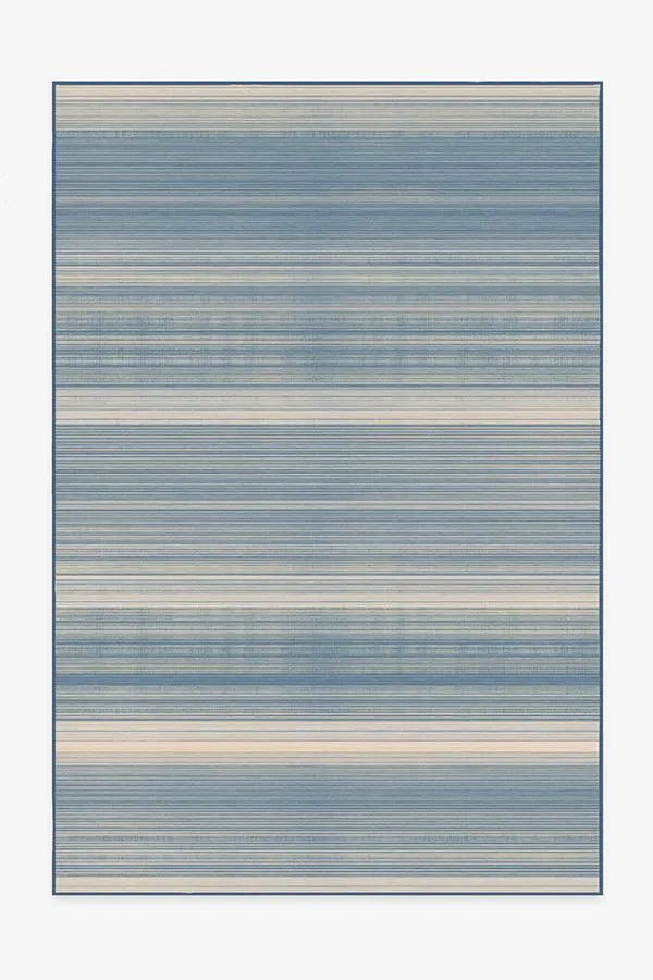 Coastal Linear Stripe Slate Rug