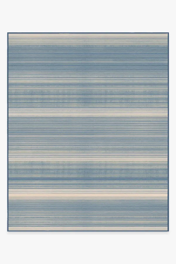 Coastal Linear Stripe Slate Rug