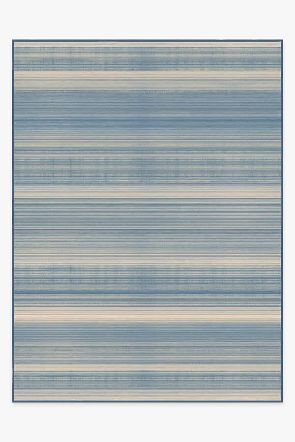 Coastal Linear Stripe Slate Rug