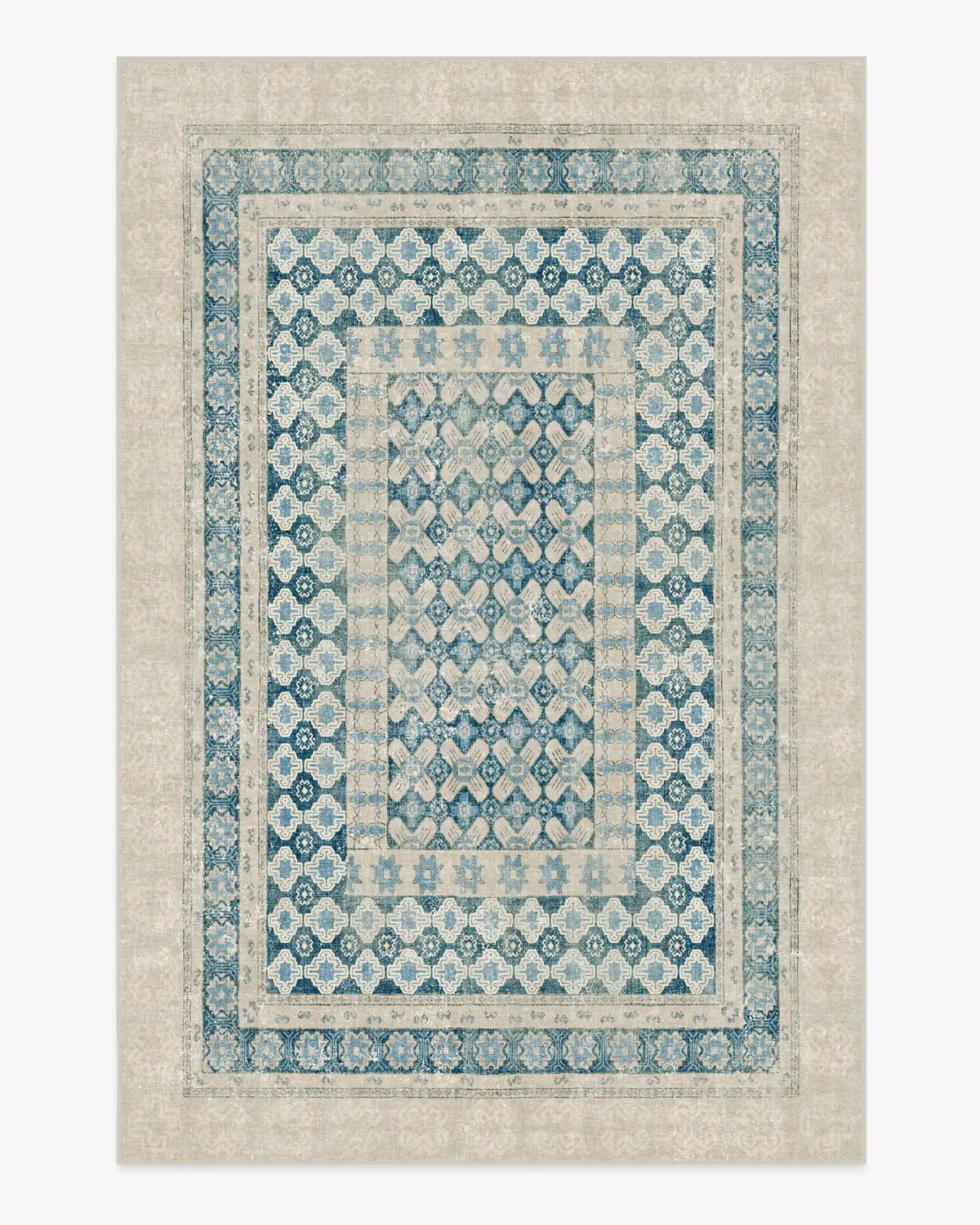 Cyrus Neutral & Blue Rug
