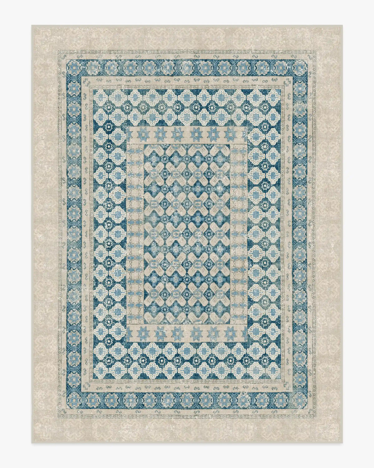 Cyrus Neutral & Blue Rug