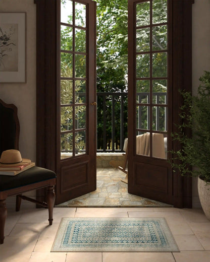 Cyrus Neutral & Blue Rug