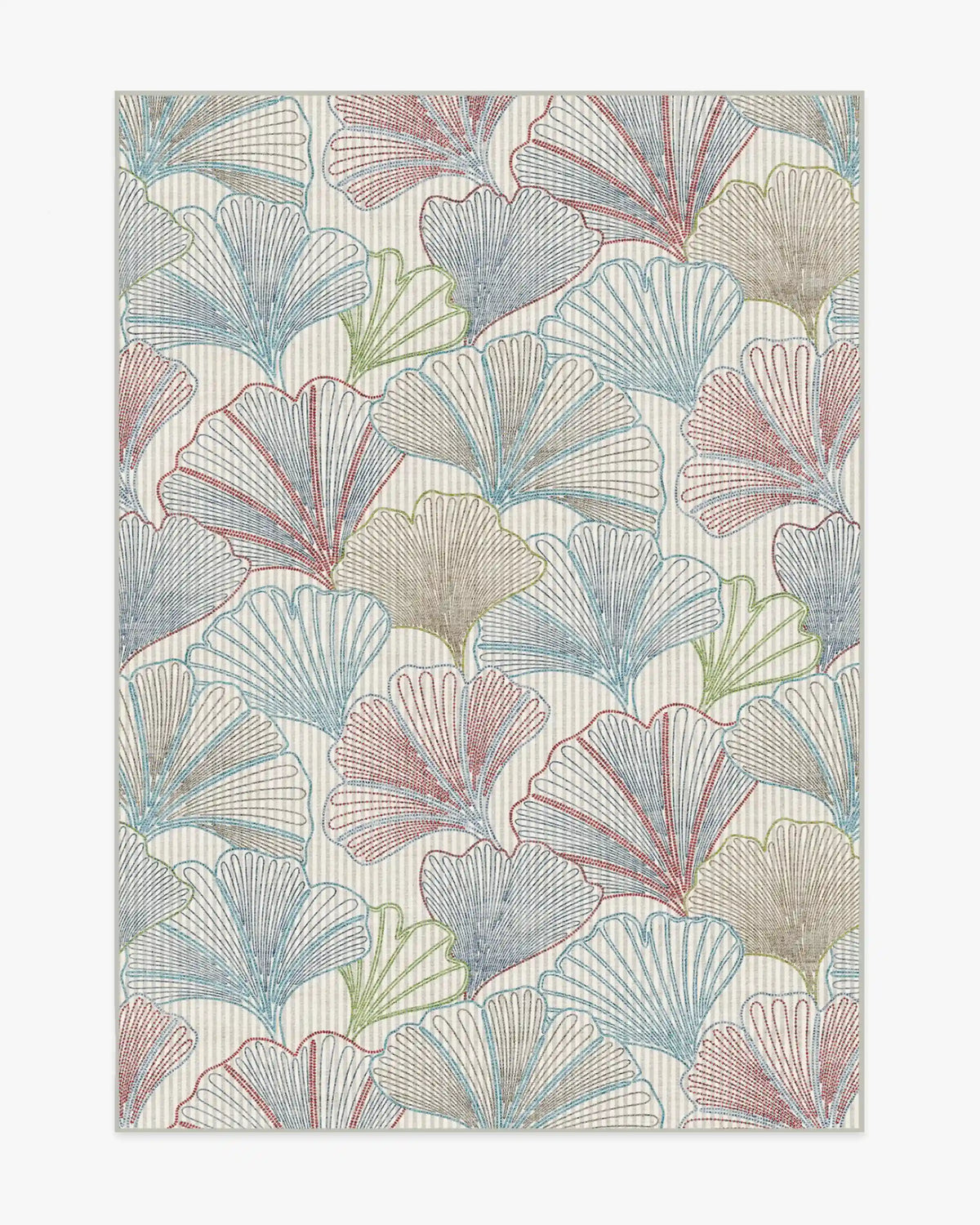 Deniz Blue & Red Rug
