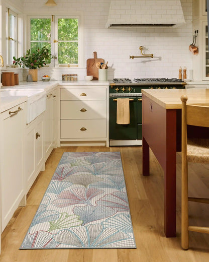 Deniz Blue & Red Rug