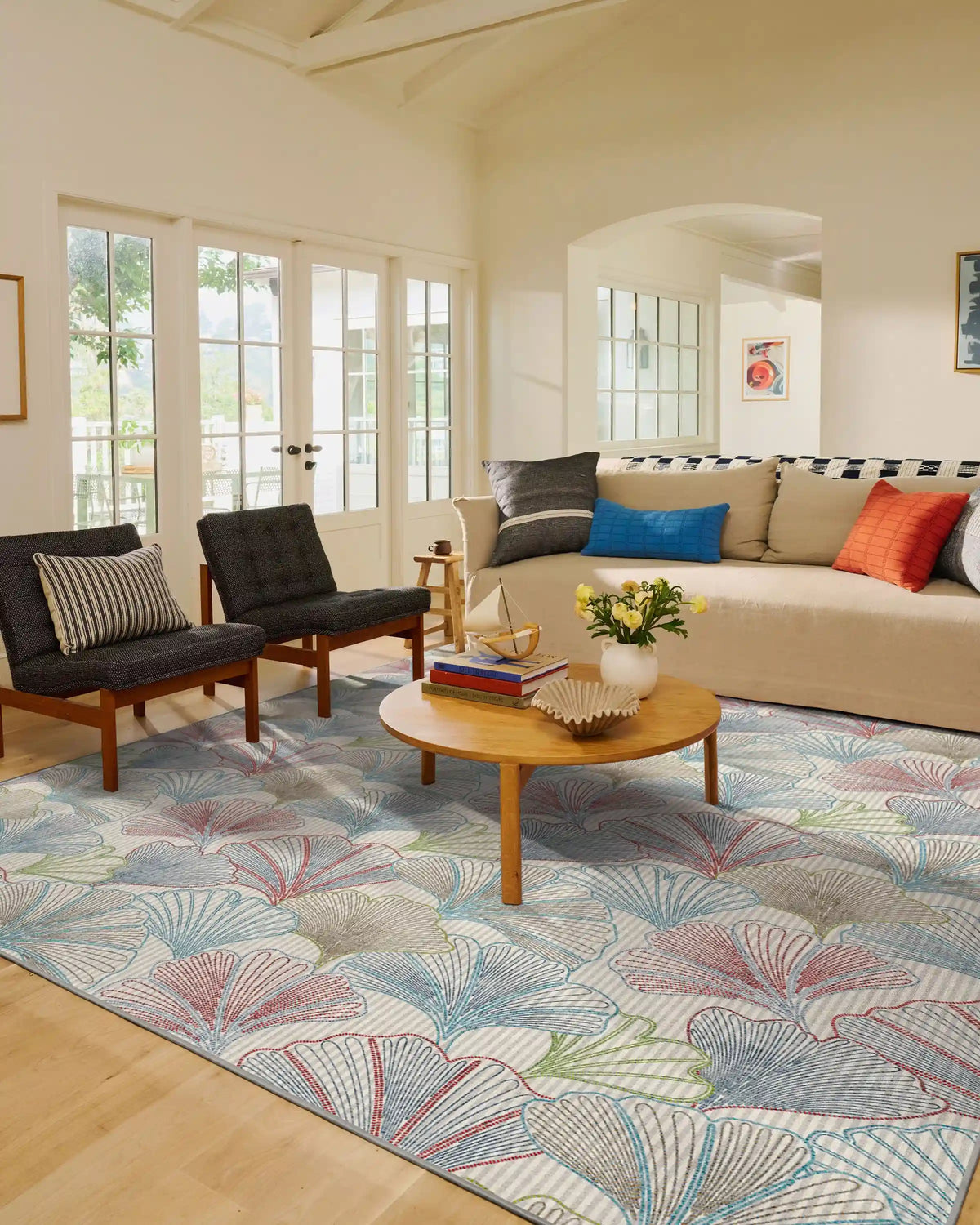 Deniz Blue & Red Rug