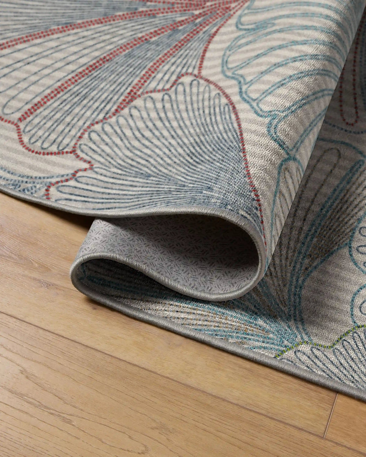 Deniz Blue & Red Rug