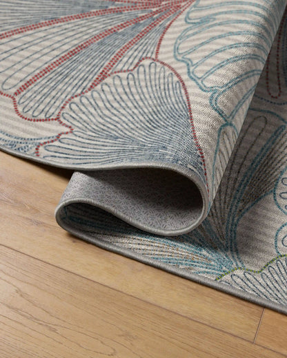 Deniz Blue & Red Rug
