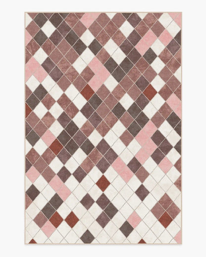 Diamond Mosaic Terracotta Rug
