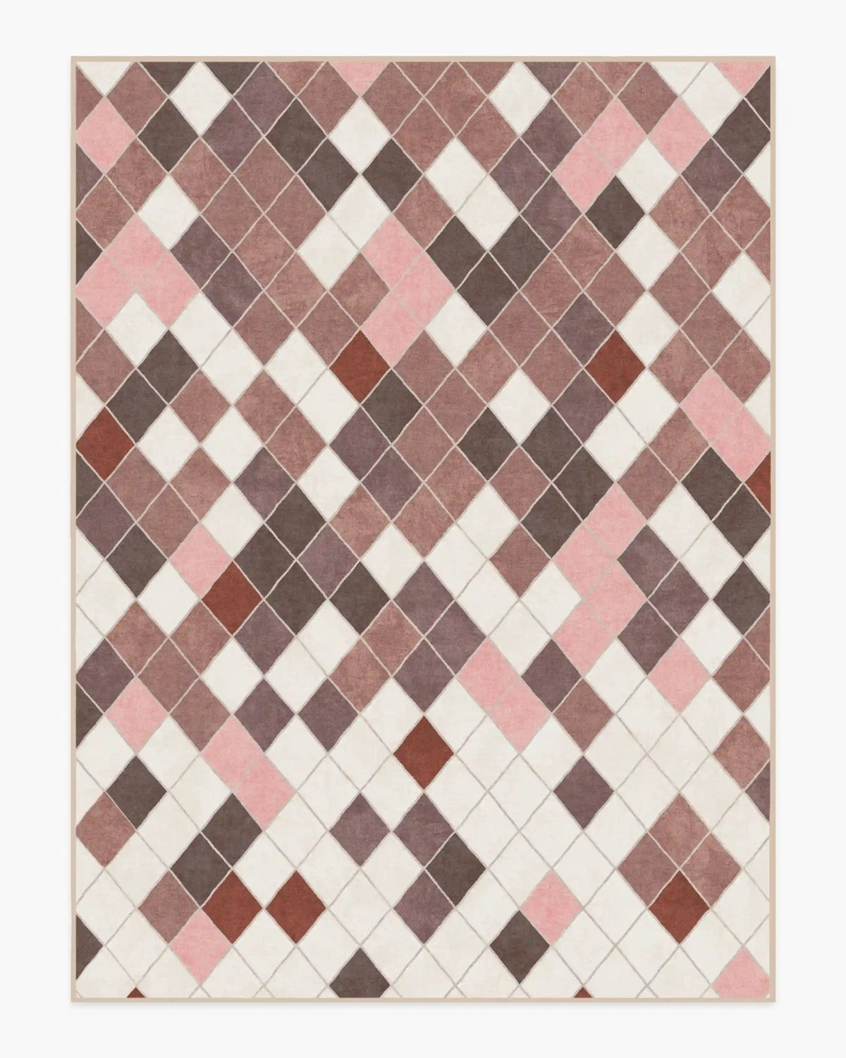 Diamond Mosaic Terracotta Rug