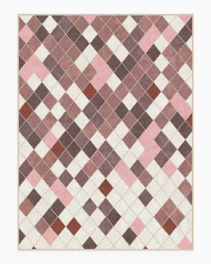 Diamond Mosaic Terracotta Rug