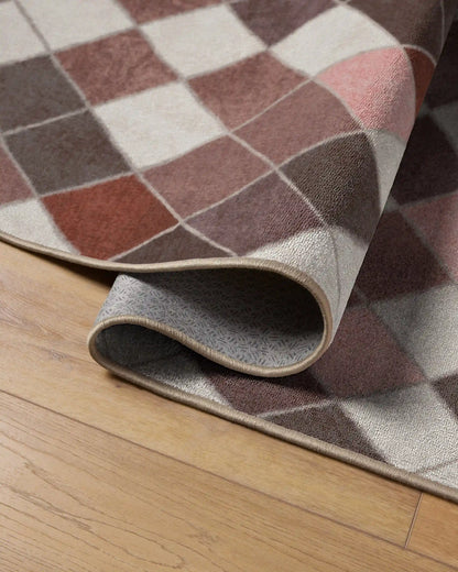 Diamond Mosaic Terracotta Rug