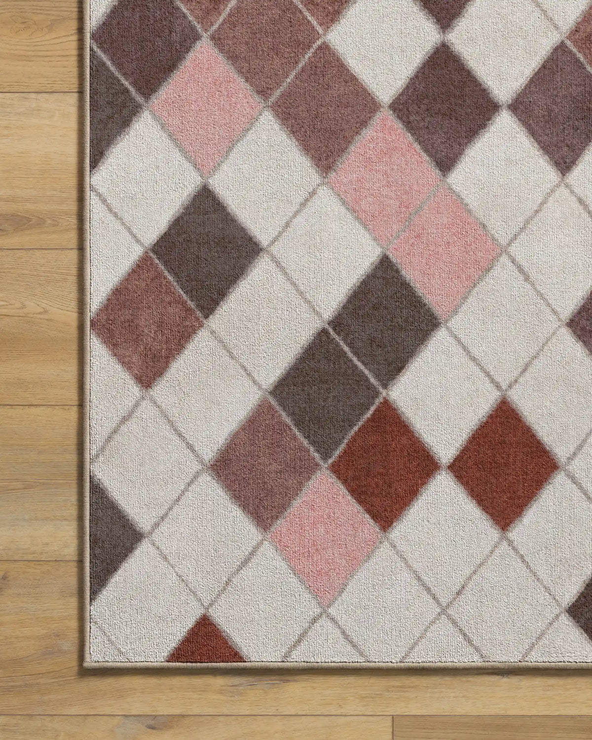Diamond Mosaic Terracotta Rug
