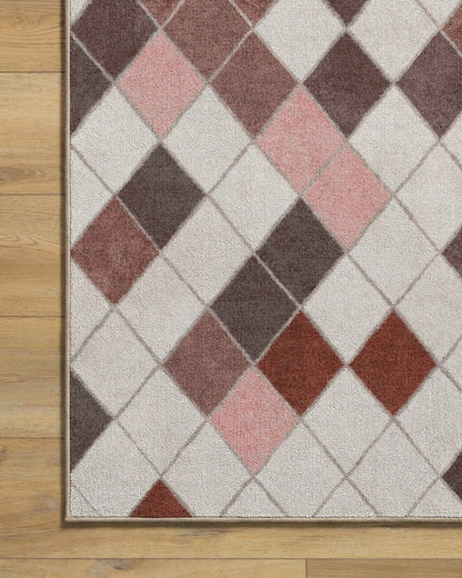 Diamond Mosaic Terracotta Rug