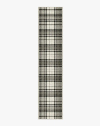 Dress Stewart Tartan Black & Ivory Rug