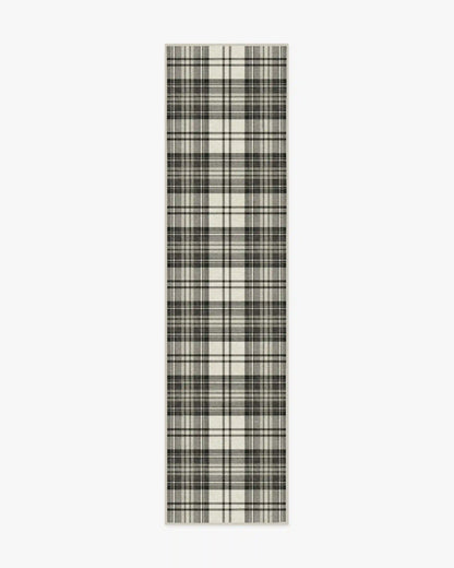 Dress Stewart Tartan Black & Ivory Rug