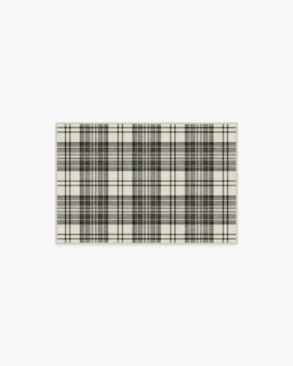 Dress Stewart Tartan Black & Ivory Rug