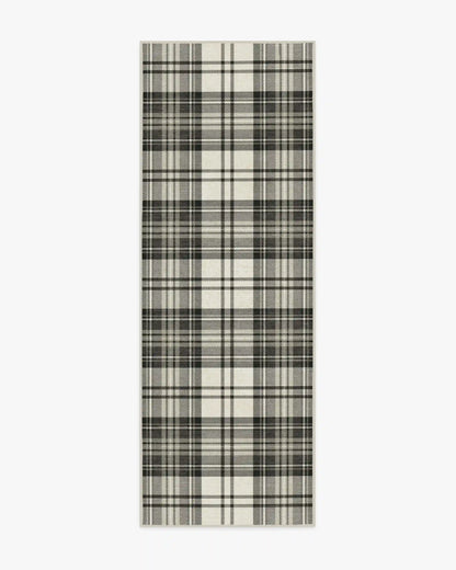 Dress Stewart Tartan Black & Ivory Rug