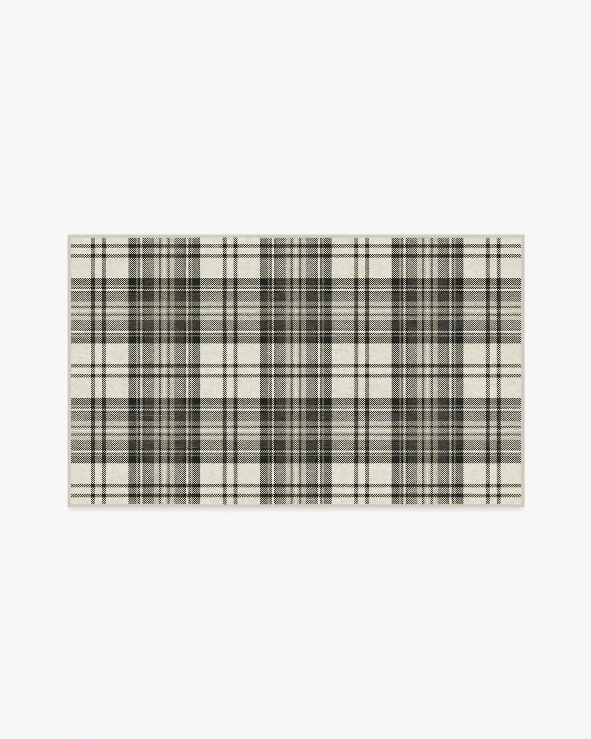 Dress Stewart Tartan Black & Ivory Rug