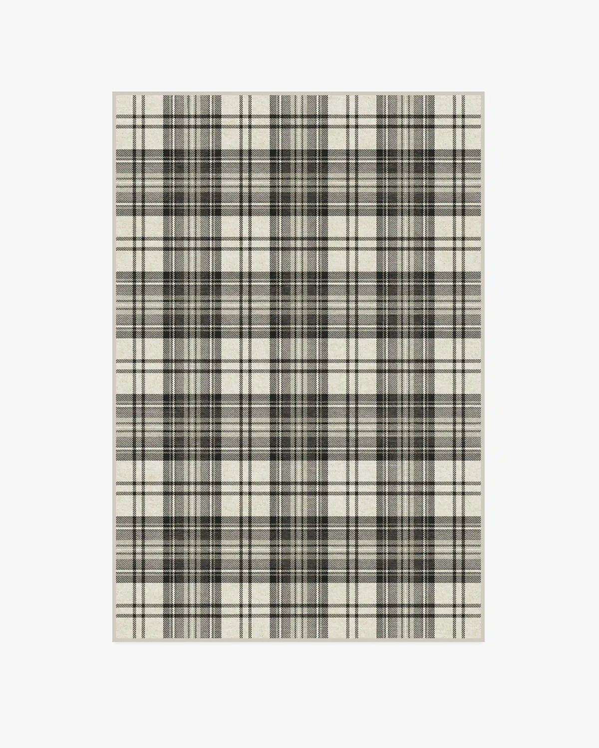 Dress Stewart Tartan Black & Ivory Rug