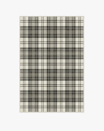 Dress Stewart Tartan Black & Ivory Rug