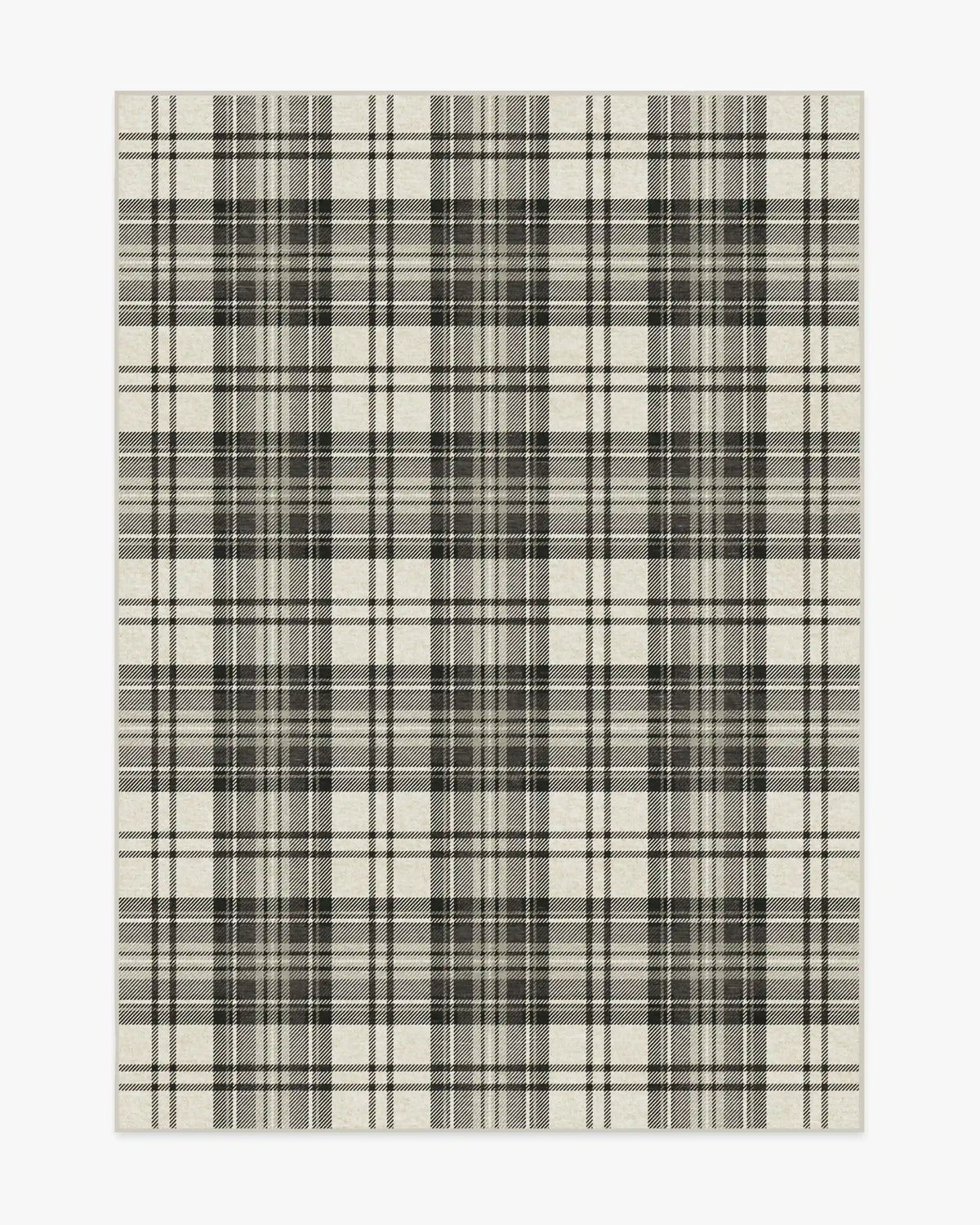 Dress Stewart Tartan Black & Ivory Rug